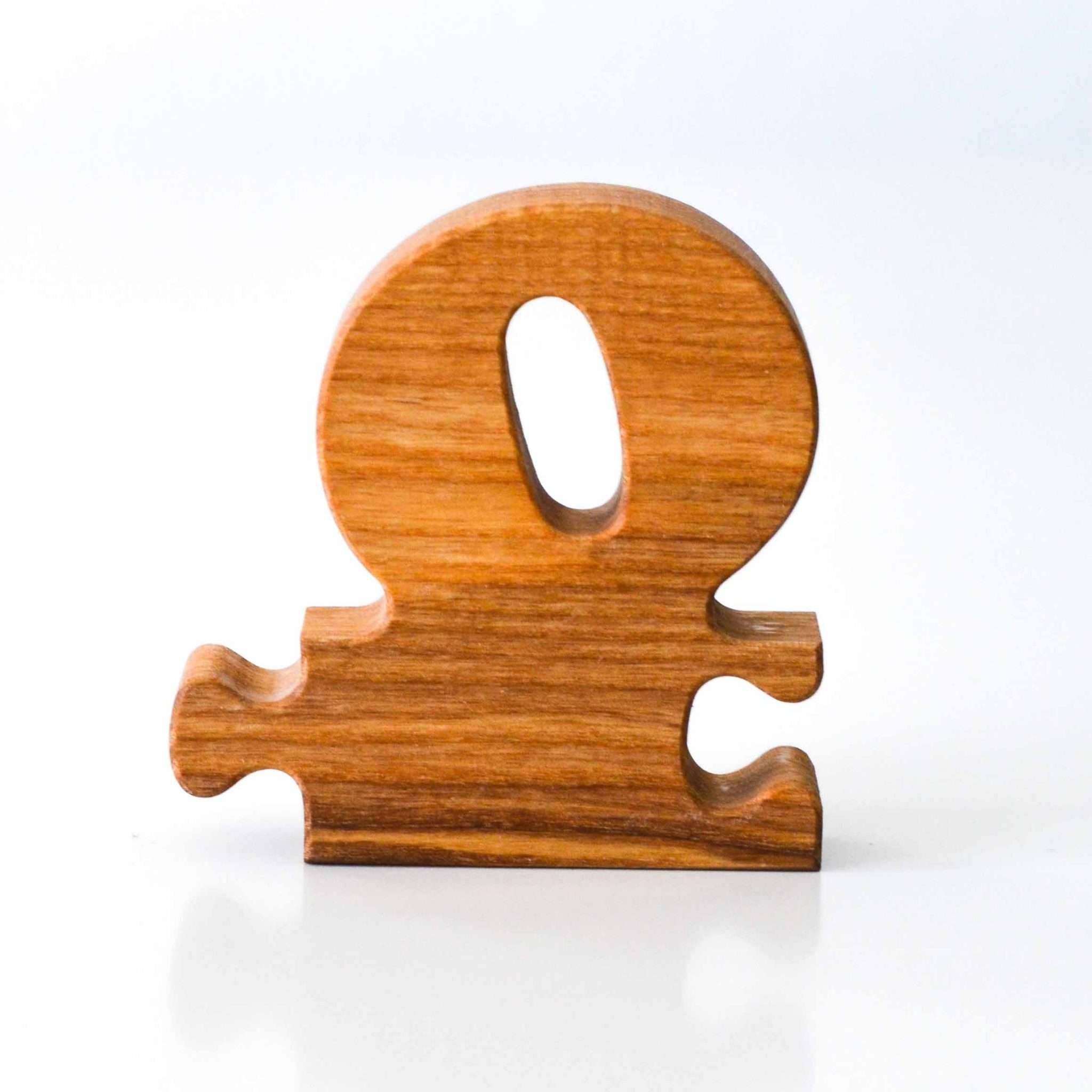 Wooden Frog Puzzle Letters (small o)