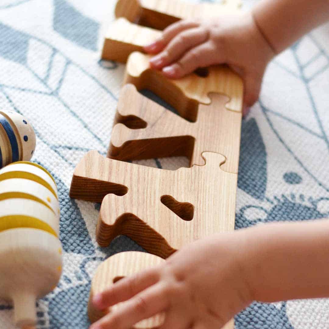 Wooden Frog Puzzle Letters