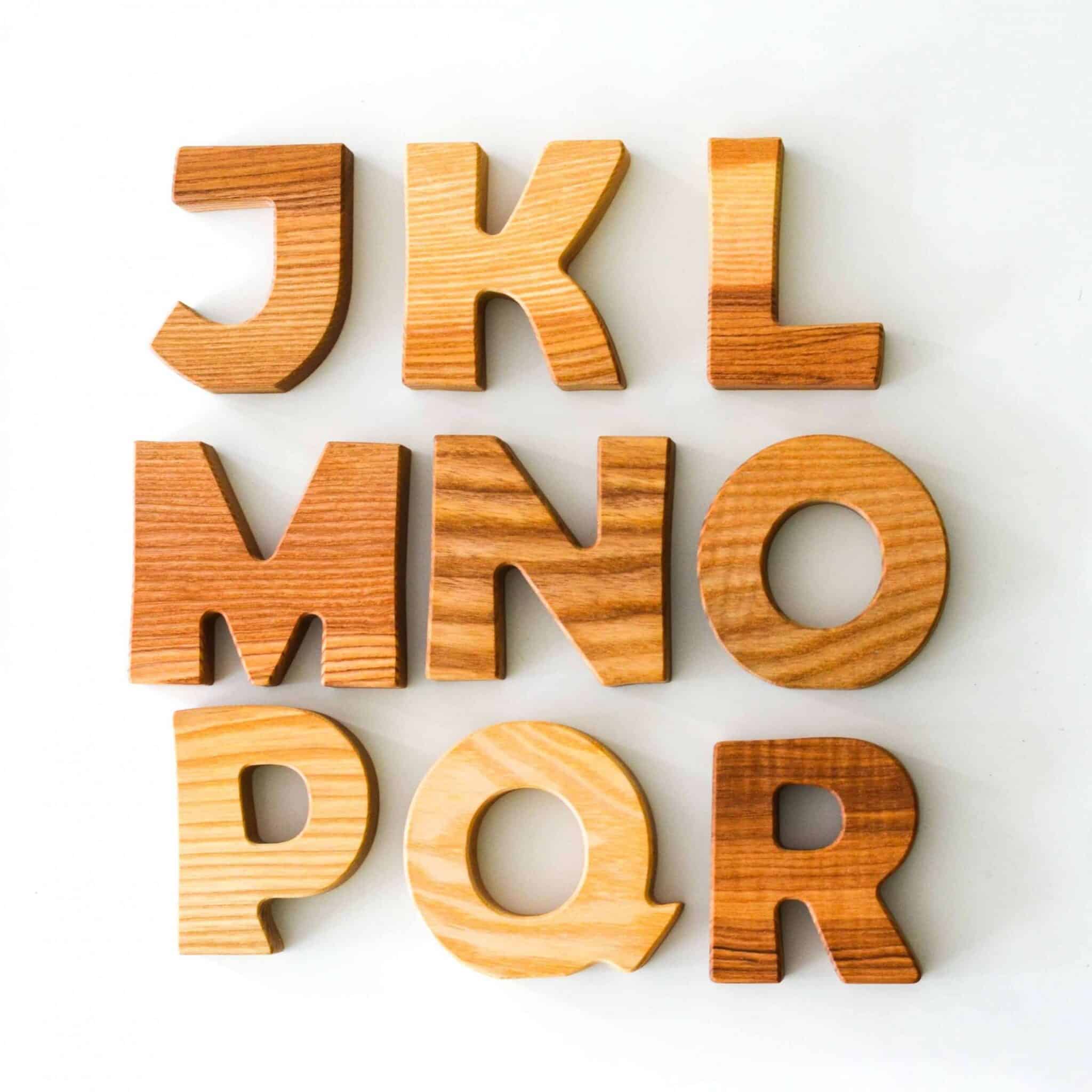 Wooden Frog Standing Letters (J-R)