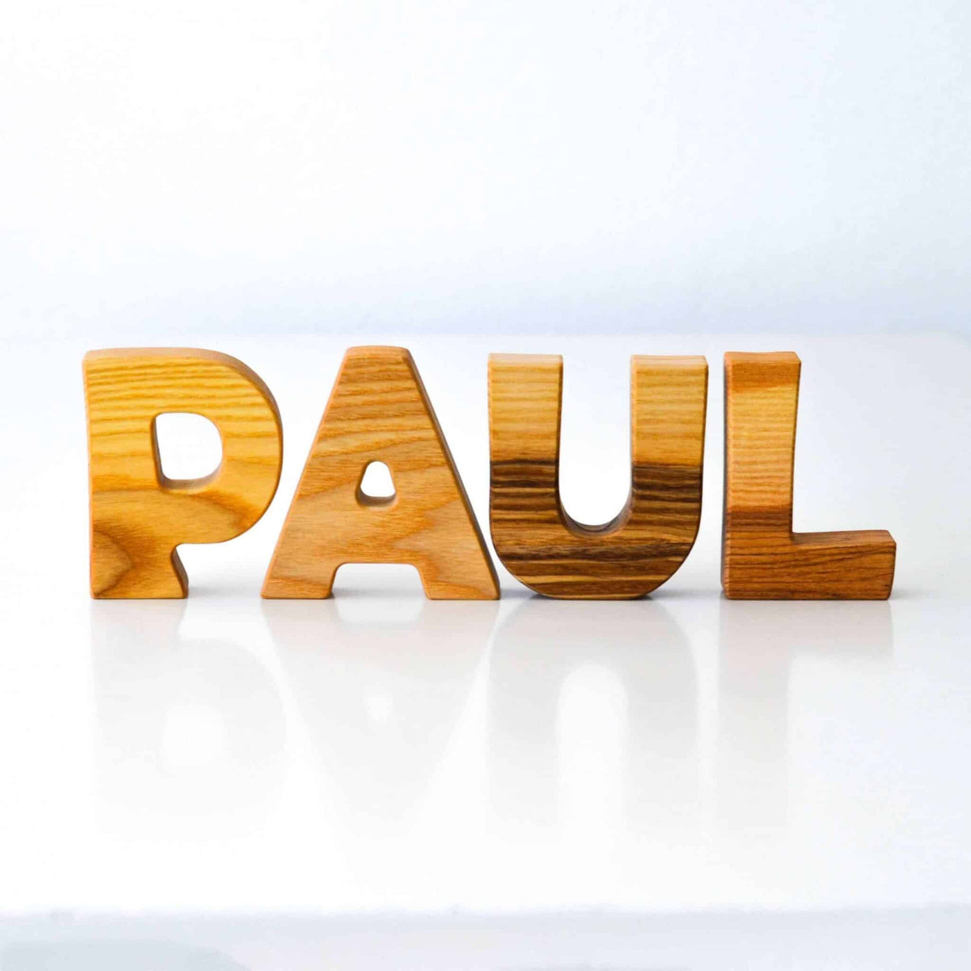 Wooden Frog Standing Letters (PAUL)