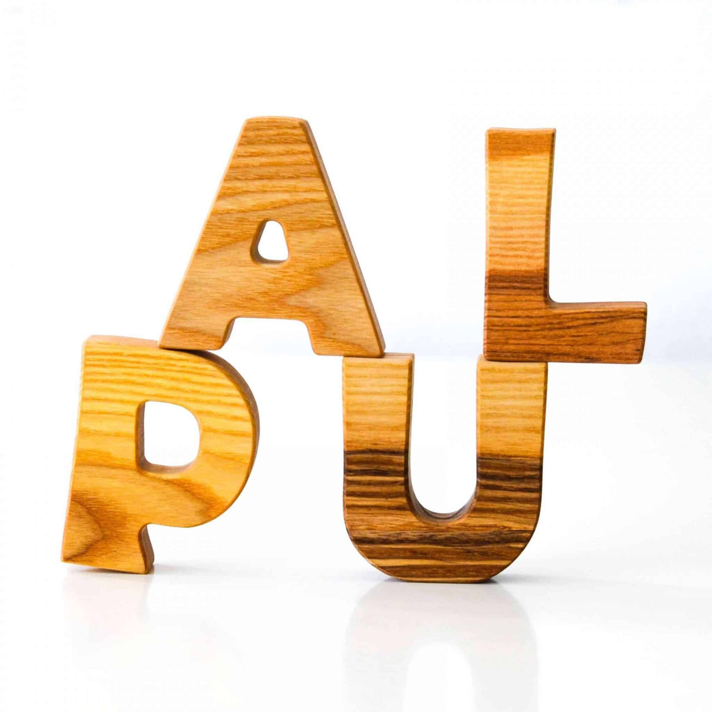 Wooden Frog Standing Letters (PAUL)