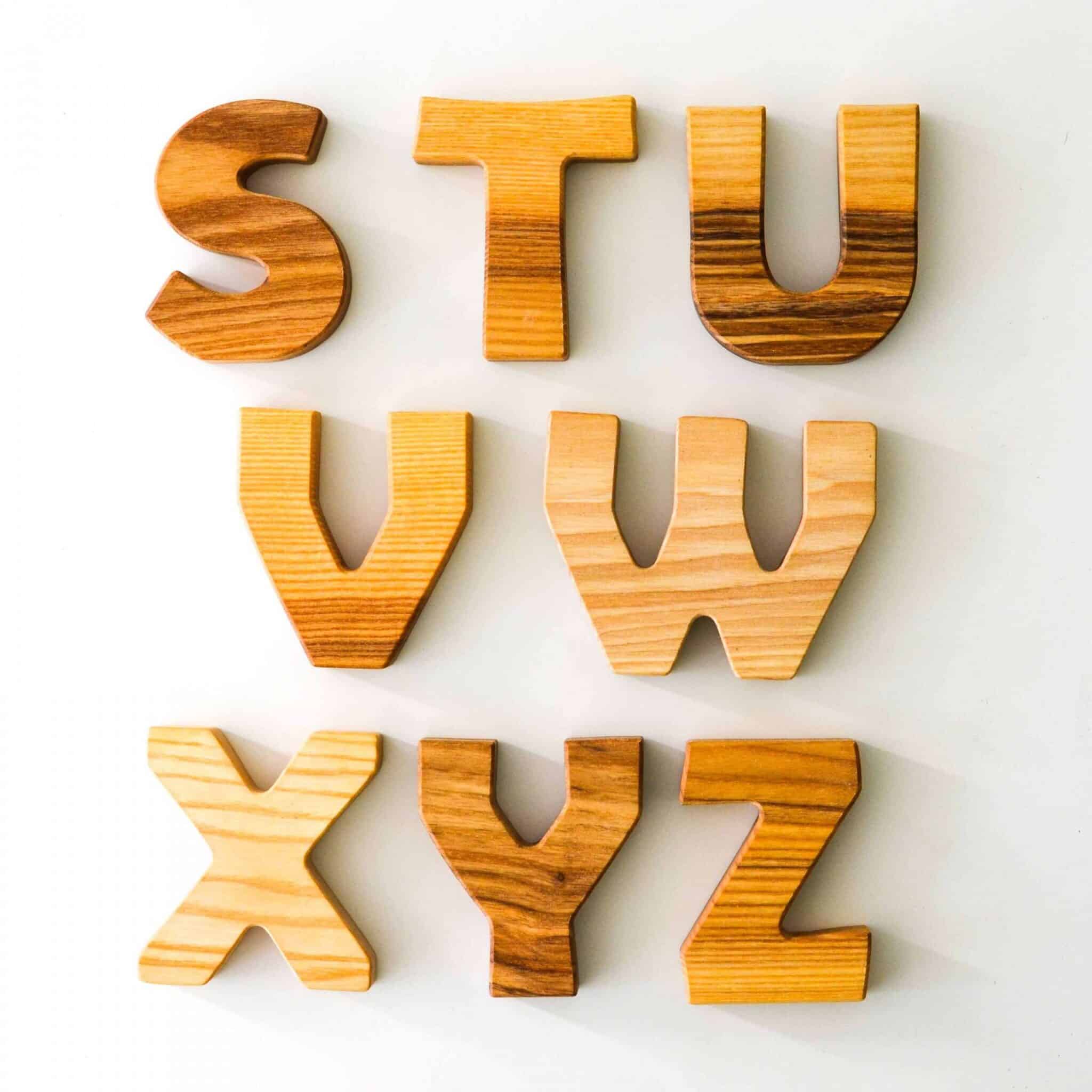 Wooden Frog Standing Letters (S-Z)