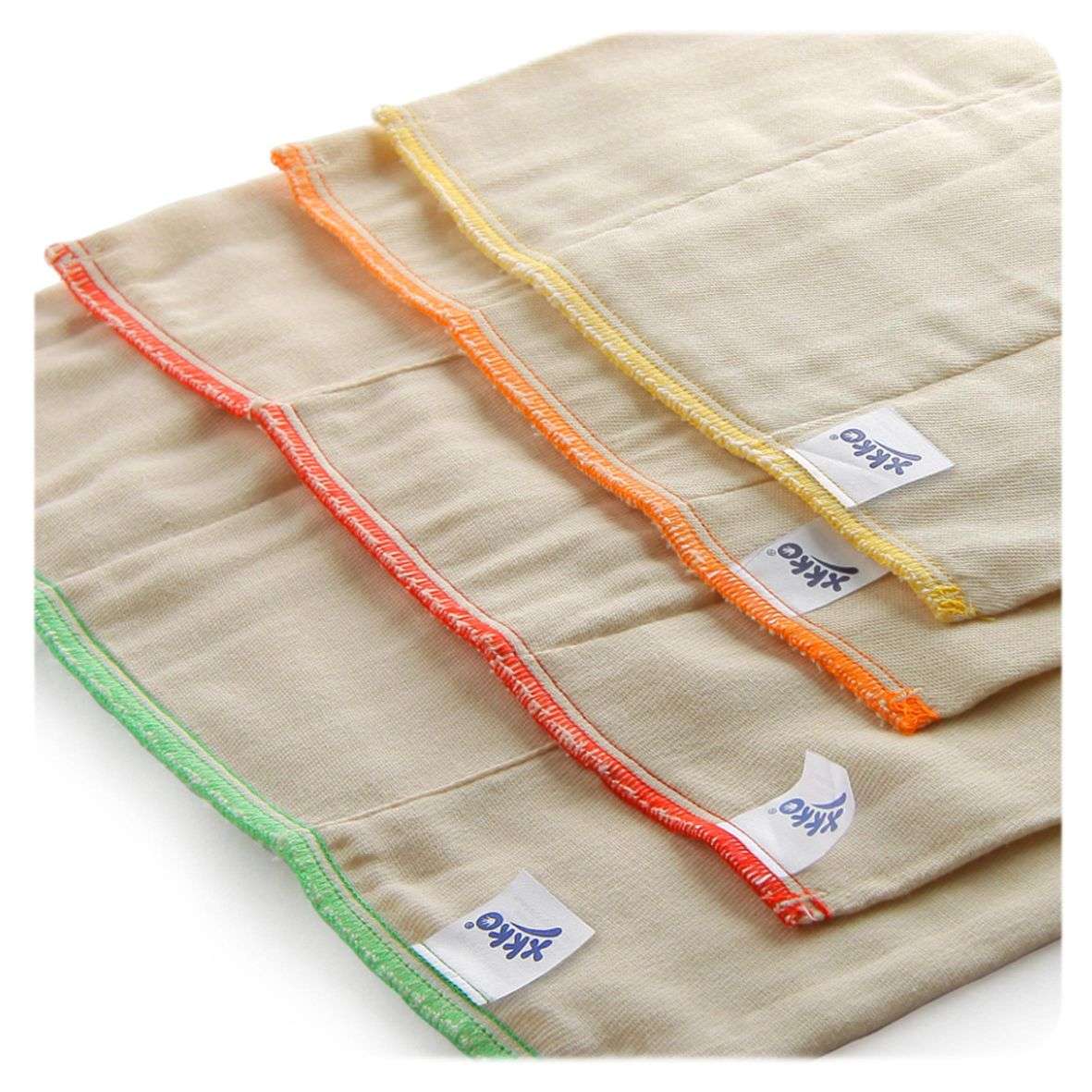 XKKO orgnic cotton prefolds - Natural Detail