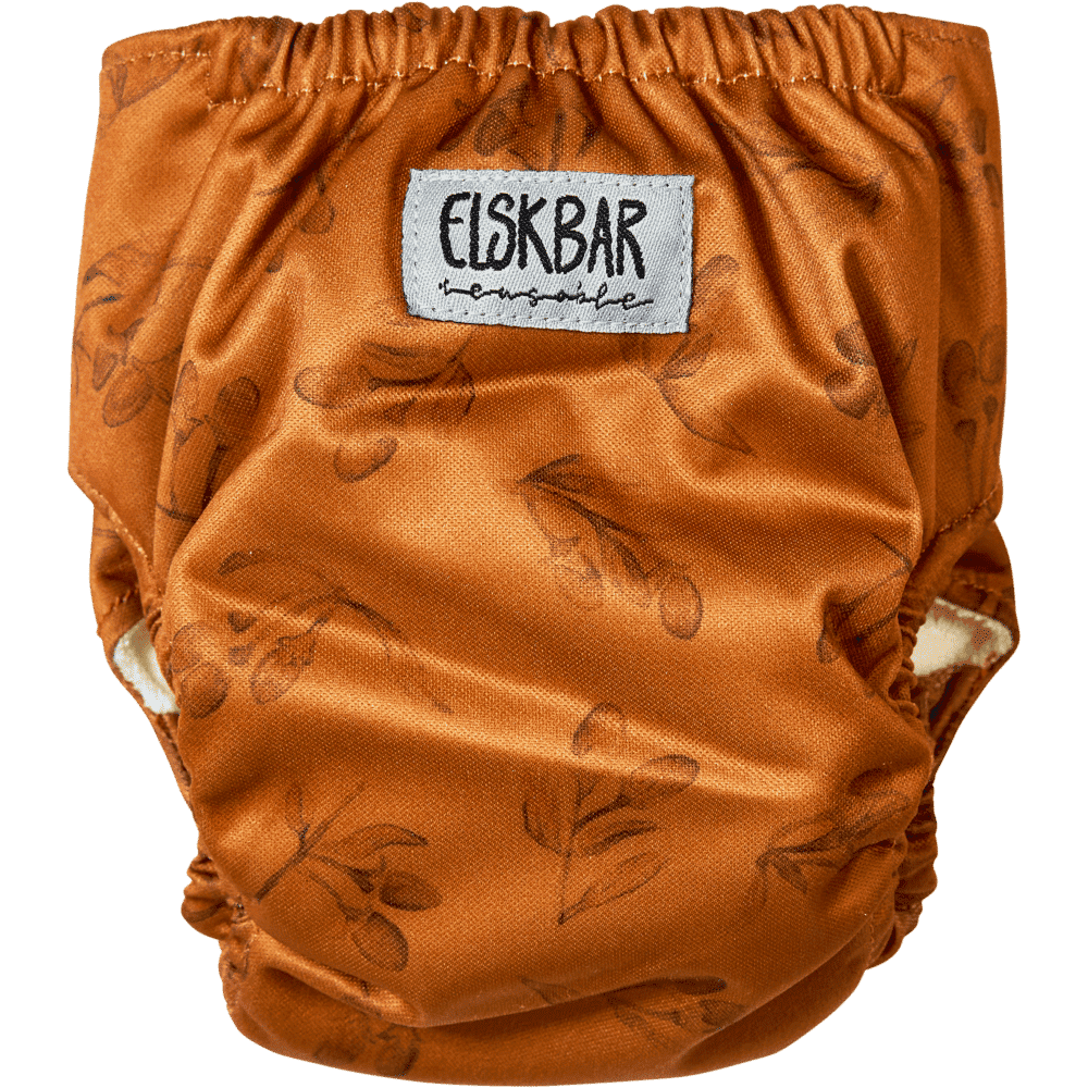 elskbar aio natural-newborn-goji-rust-cloth-diaper-rear