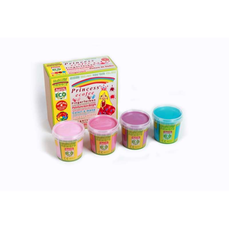 ökoNorm finger paint nawaro Set of 4 Princess- Ecofee- rose, pink, violet, cyan