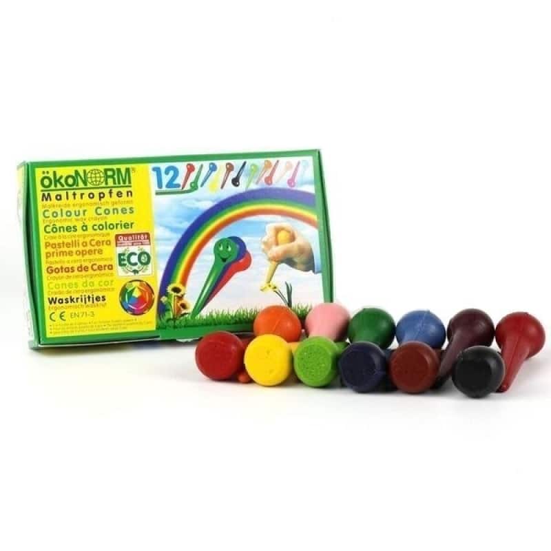 ökoNorm wax color cones, carton - 12 colors